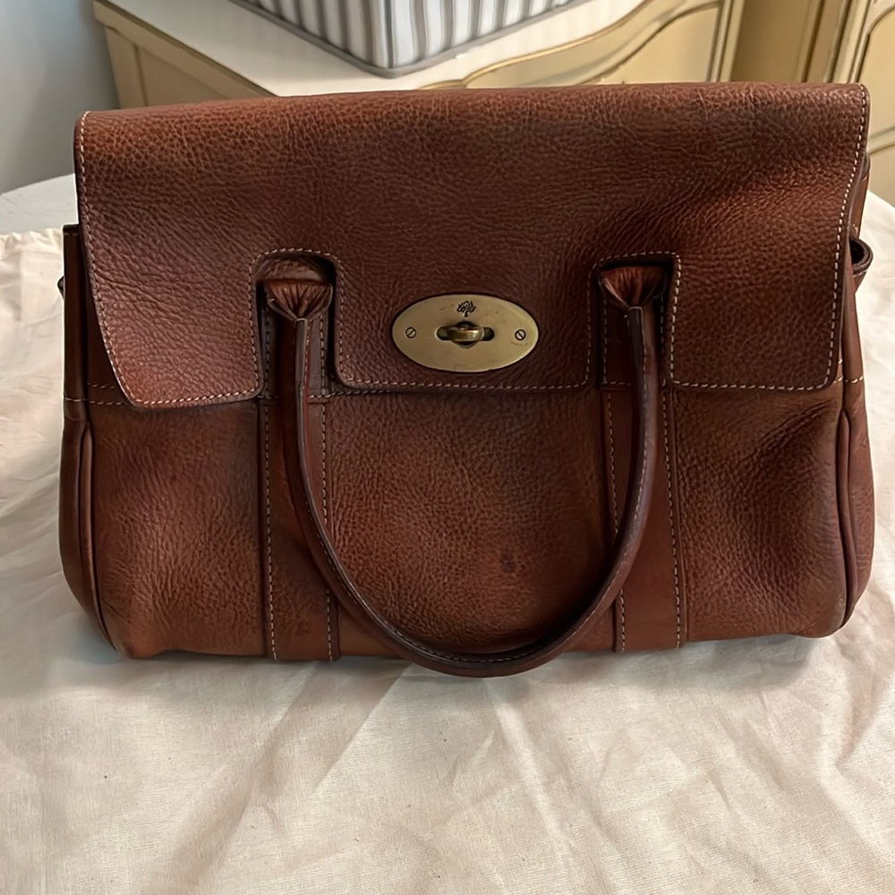 Mulberry small satchel in oak